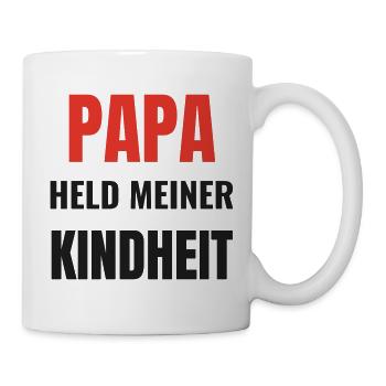 Papa Held meiner Kindheit Vatertag Geschenk Papa - Tasse - Weiß - Rechts