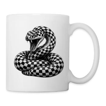 Cobra damier - Mug blanc - blanc - Droite