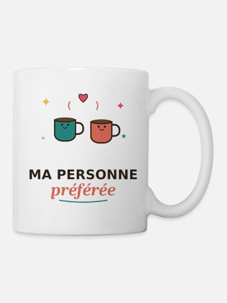 Ma Personne Préférée Tasses Amoureuses - Mug blanc - blanc