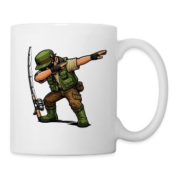 Dabbing Angler - Tasse - Weiß - Rechts