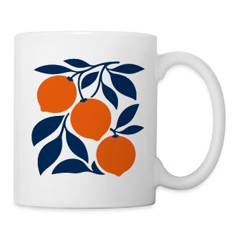 Orangen - Tasse - Weiß - Rechts