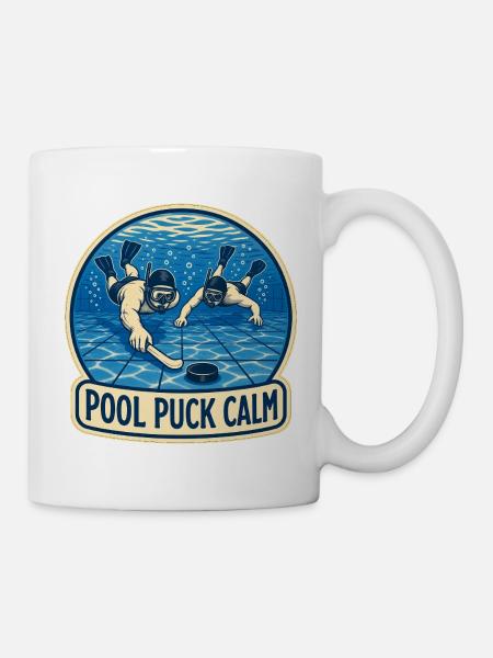 POOL PUCK CALM - Tasse - Weiß