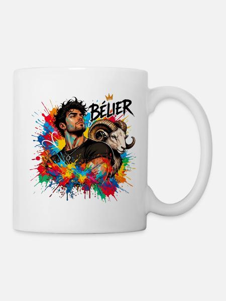 Bélier Homme – Cadeau Astrologie - Mug blanc - blanc