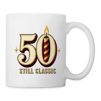 50. Geburtstag, 50 Immer noch Klassisch Lustig, 50 G Geburtstag - Tasse - Weiß - Rechts