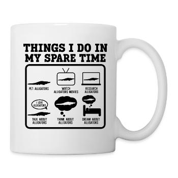 Alligator Freizeit Humor - Tasse - Weiß - Rechts