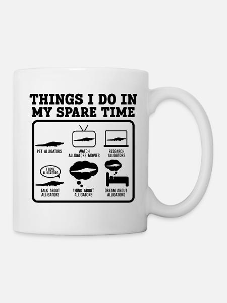 Alligator Freizeit Humor - Tasse - Weiß