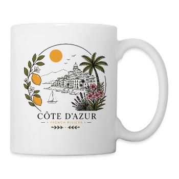 Côte d’Azur Küstenpanorama - Tasse - Weiß - Rechts