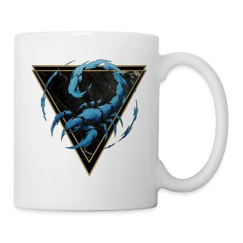 Skorpion-Wasserzeichen – Tierkreis von Kék-Ina - Tasse - Weiß - Rechts