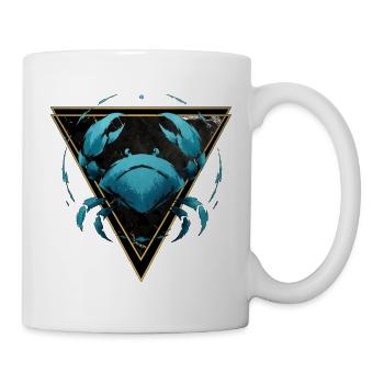 Wasserzeichen des Krebses – Tierkreis von Kék-Ina - Tasse - Weiß - Rechts