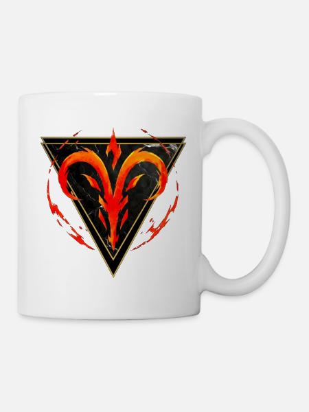Aries Fire Sign - Zodiac by Kék-Ina - Mug - white