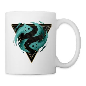 Fische-Wasserzeichen – Tierkreis von Kék-Ina - Tasse - Weiß - Rechts