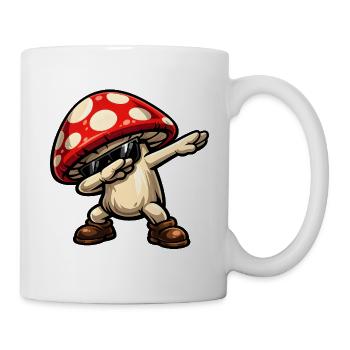 Dabbing Pilz - Tasse - Weiß - Rechts