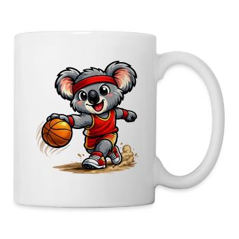 Süßer Koala spielt Basketball - Tasse - Weiß - Rechts