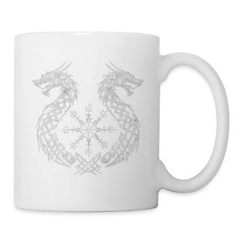 Drachen Vegvisir - Tasse - Weiß - Rechts