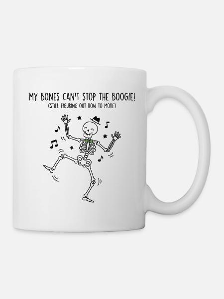 Skeleton Dances Boogie - Mug - white