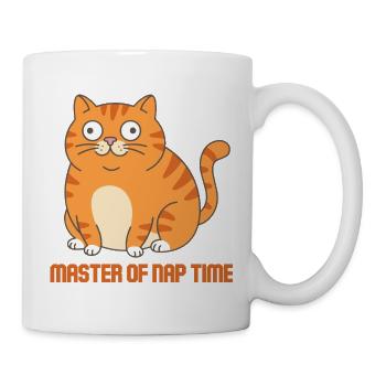 Meister der Schlafzeit-Katze - Tasse - Weiß - Rechts