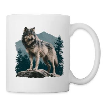 Wolf - Tasse - Weiß - Rechts