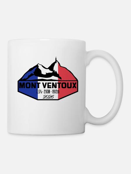 MontVentoux 2026 sticker - Tasse - Weiß
