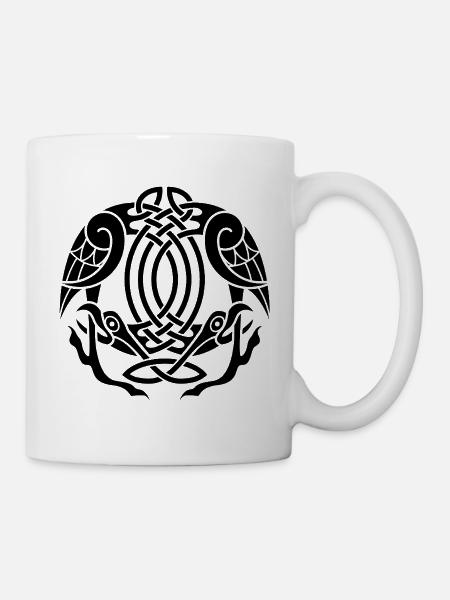 Celtic Eagles (Schwarz) - Tasse - Weiß