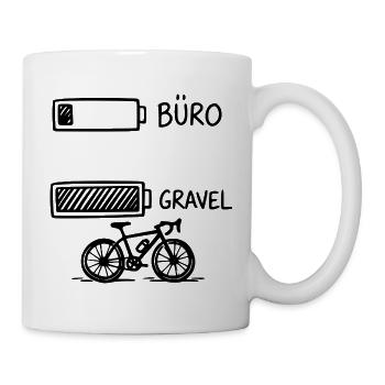 Büro Akku Gravelbike - Tasse - Weiß - Rechts