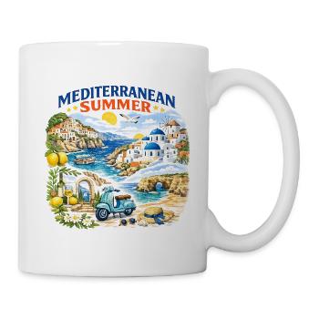 Mittelmeer-Sommerroller Côte Bleue - Tasse - Weiß - Rechts
