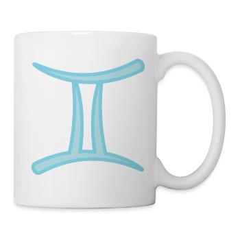 Zwillinge Sternzeichen Pastel Blau - Tasse - Weiß - Rechts