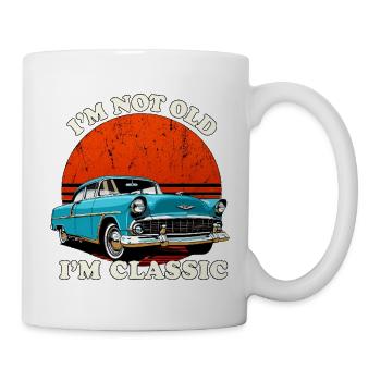 Nicht alt, ich bin ein Oldtimer - Tasse - Weiß - Rechts