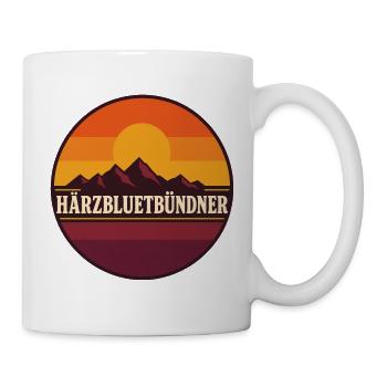 Bündner Härzbluetbündner - Tasse - Weiß - Rechts
