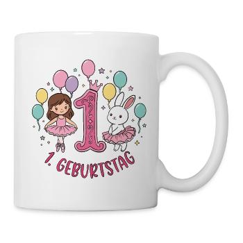  1. Geburtstag Ballerina  - Tasse - Weiß - Rechts