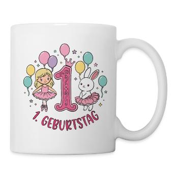 1. Geburtstag Ballerina  - Tasse - Weiß - Rechts
