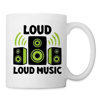 Lautsprecher Boxen Logo - Tasse - Weiß - Rechts