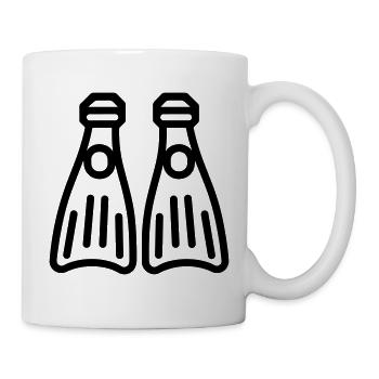 Tauchflossen - Tasse - Weiß - Rechts