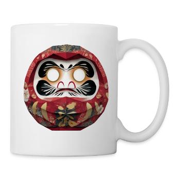 Blumenkreis-Daruma im Feststil Daruma Origami - Tasse - Weiß - Rechts