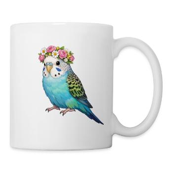 Wellensittich - Tasse - Weiß - Rechts