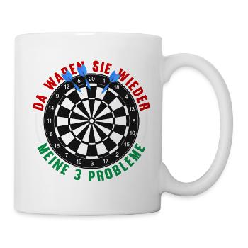 Lustige Darts Sprüche Darts Geschenke - Tasse - Weiß - Rechts