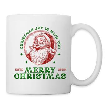 Merry Christmas Santa Retro Weihnachts Geschenk - Tasse - Weiß - Rechts