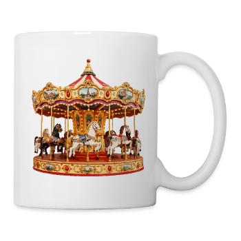 Prächtiges Karussell auf dem Jahrmarkt - Tasse - Weiß - Rechts