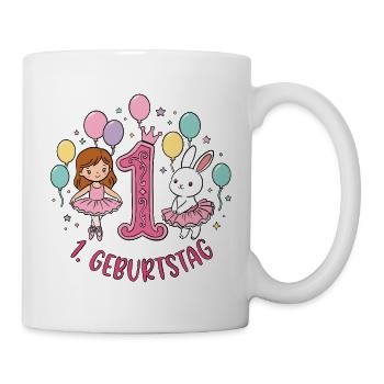 Erster Geburtstag Ballon Tanz Duo - Tasse - Weiß - Rechts