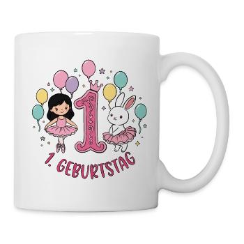 Erster Geburtstag Prinzessin Häschen - Tasse - Weiß - Rechts