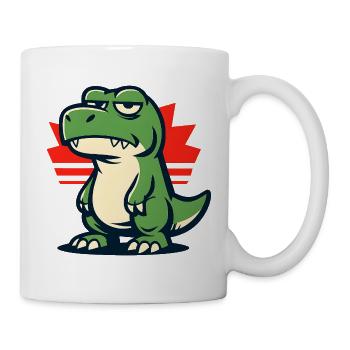 Chillig Dinosaur Mood Grumpy - Mug blanc - blanc - Droite