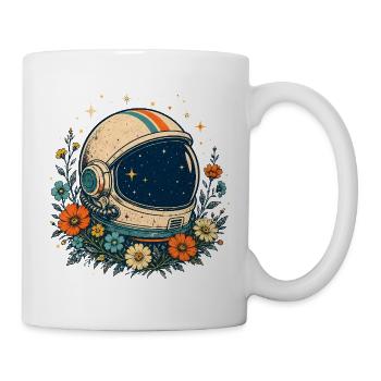Kosmosblumen Astronauten Helm - Tasse - Weiß - Rechts