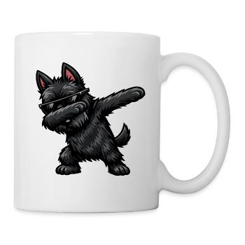 Dab du Scottish Terrier dans un style comique - Mug blanc - blanc - Droite