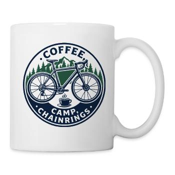 Coffee Camp Kettenblätter Vintage Bike Emblem - Tasse - Weiß - Rechts