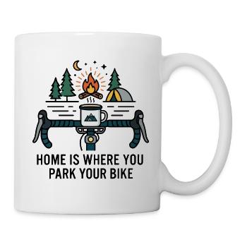 Home Is Where You Park Your Bike Camping Mug - Mug - white - Right