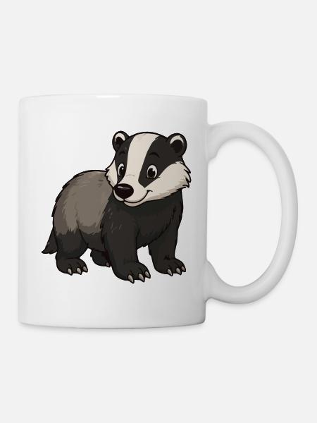 Mascotte blaireau câlin - Mug blanc - blanc