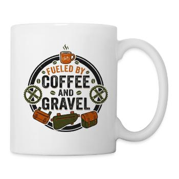 Fueled By Coffee And Gravel Cycling Shirt - Mug - white - Right