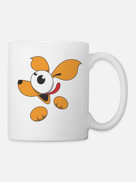 Cute Comic Dog - Mug - white