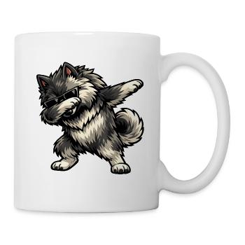 Appliquer Keeshond dans un style bande dessinée - Mug blanc - blanc - Droite