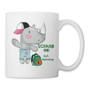  Schulstart Einschulung Dino - Tasse - Weiß - Rechts