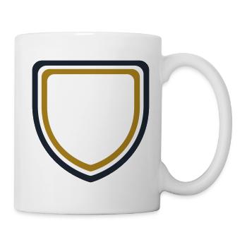Coat of arms frame gold - design custom text - Mug - white - Right